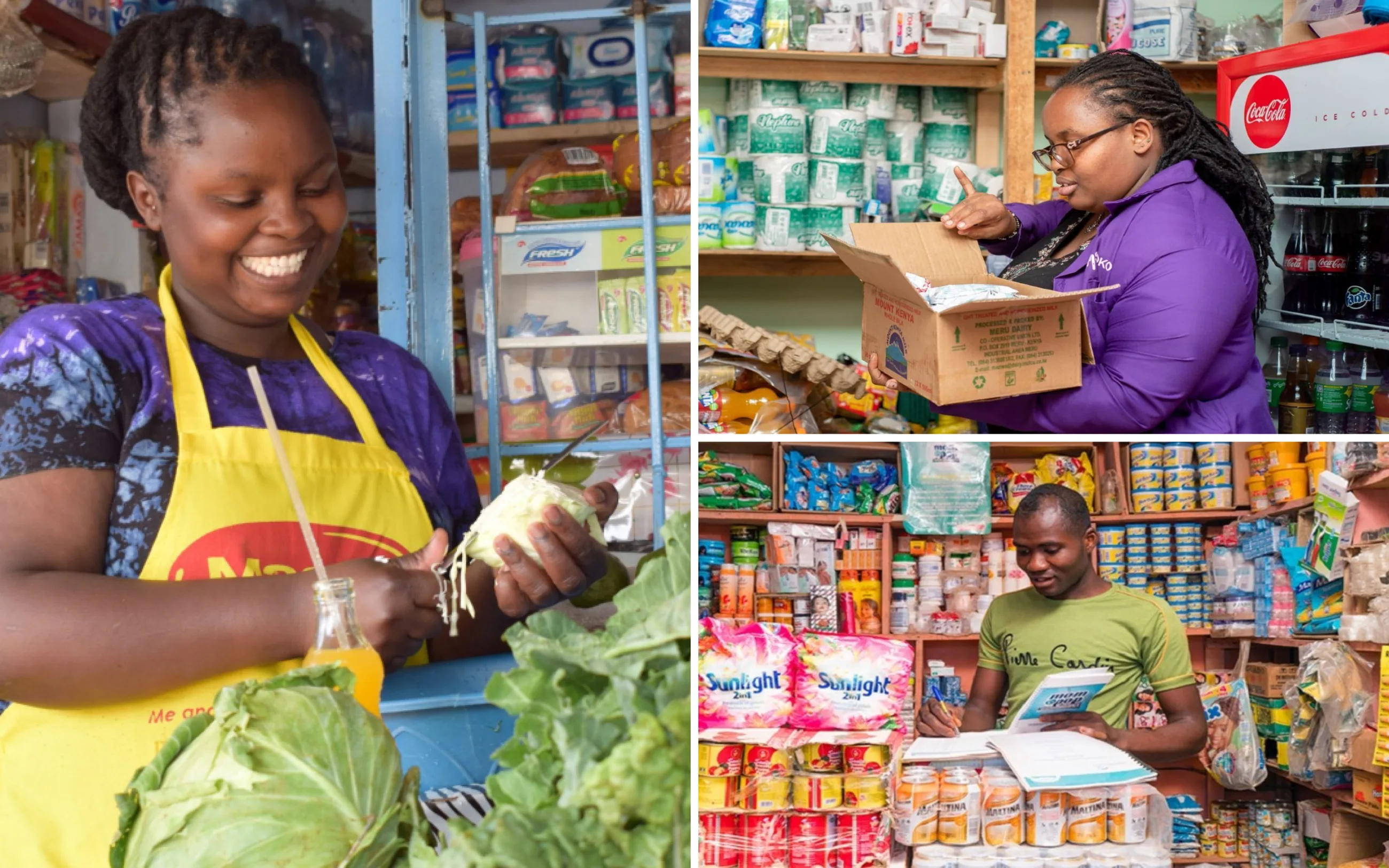 Ethnographic field photographs of Duka and kiosk retailers at work in Kenya