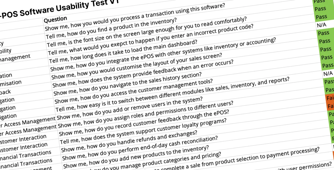 A usability testing session with a local user in a real-world Kenyan retail environment